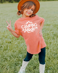 Camping Mode Kids Garment-Dyed T-Shirt