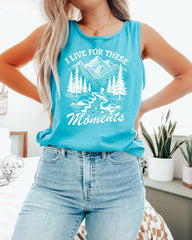 I Live for These Moments Mountain Tank Top