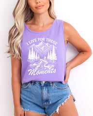 I Live for These Moments Mountain Tank Top