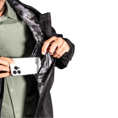 Waterproof Rain Jacket With A Waterproof Pocket
