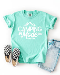 Camping Mode Kids Garment-Dyed T-Shirt
