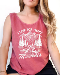I Live for These Moments Mountain Tank Top
