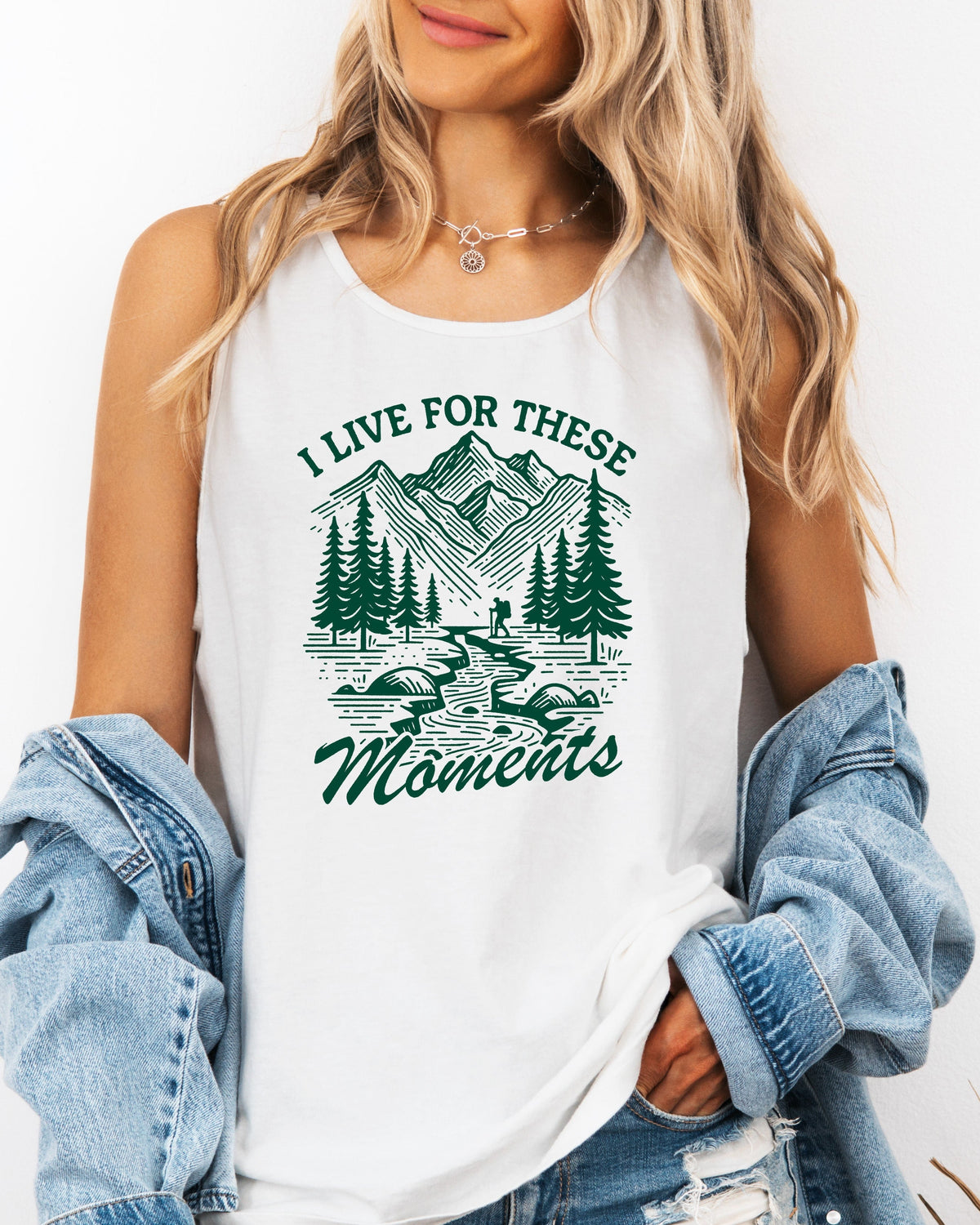 I Live for These Moments Mountain Tank Top