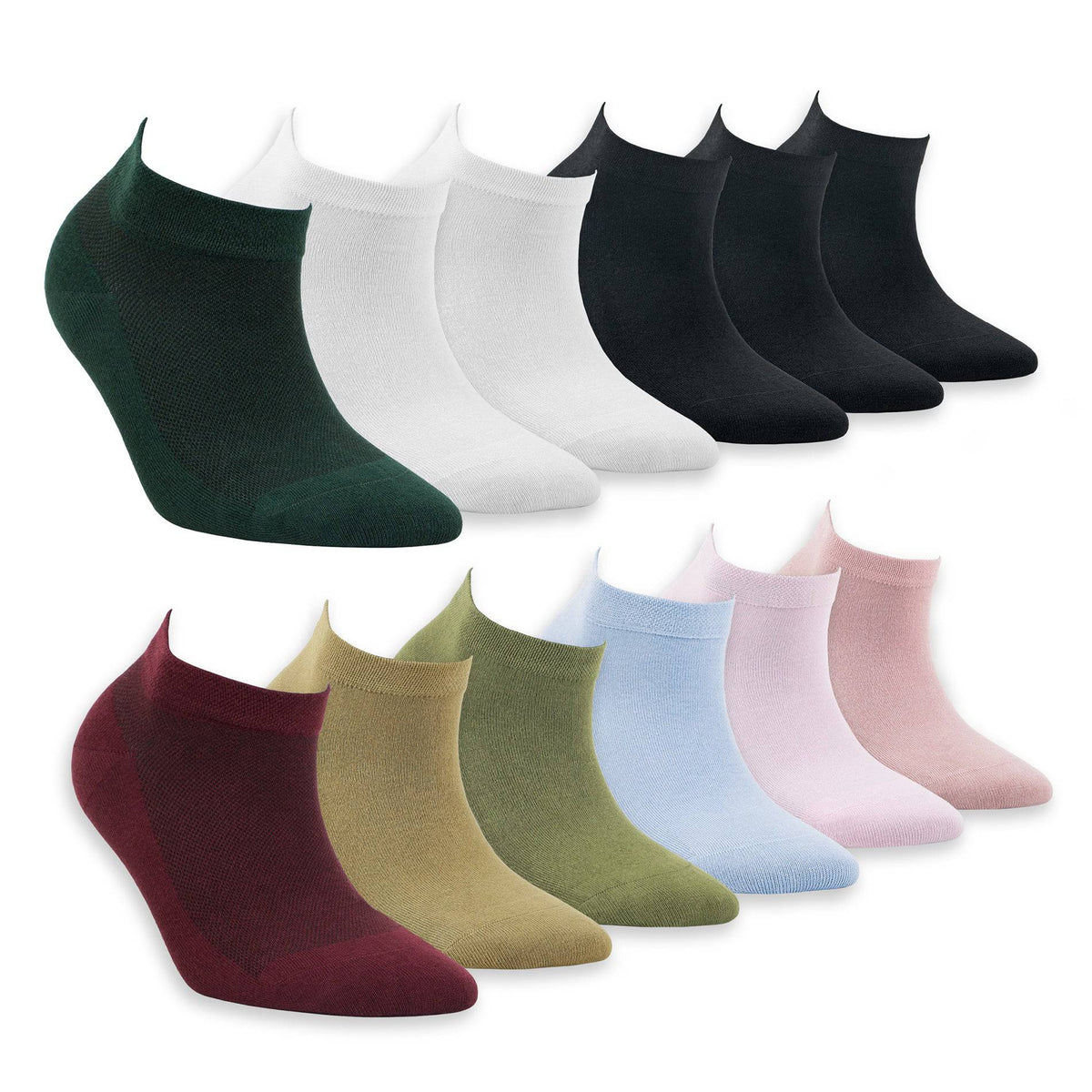 Women’s Bamboo Ankle Socks (12-Pack)